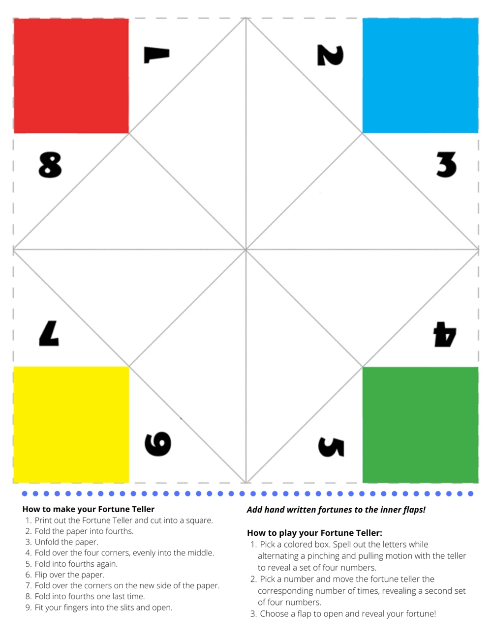 17 Wacky Things To Put Inside A Paper Fortune Teller StlMotherhood