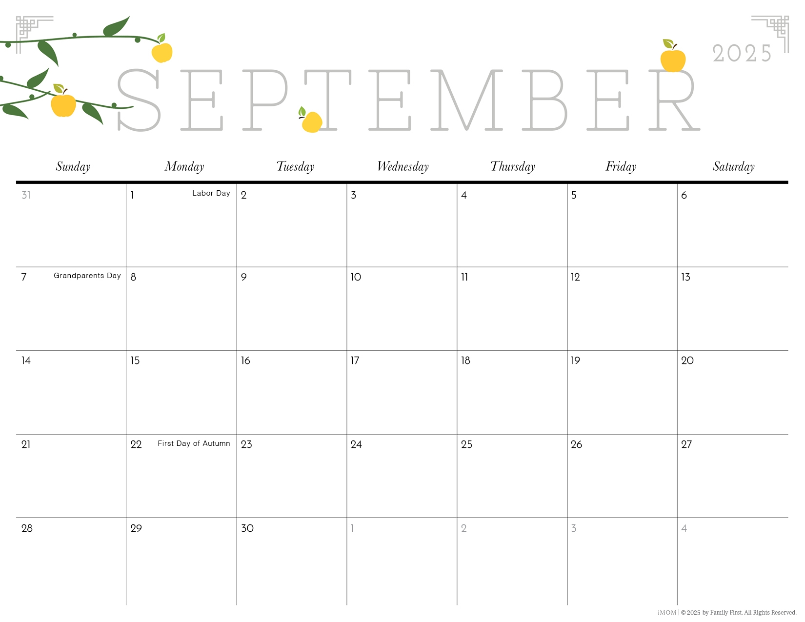 2025 Cute Printable Calendars For Moms IMOM