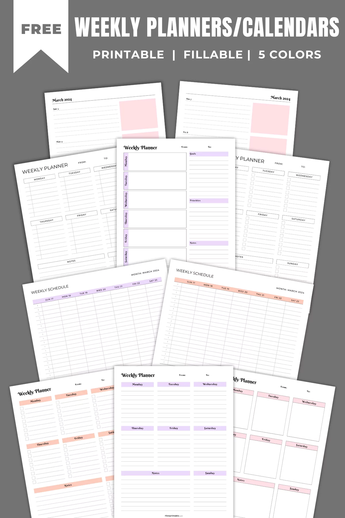 3 Month Quarterly Calendar 2025 Template Printable PDF