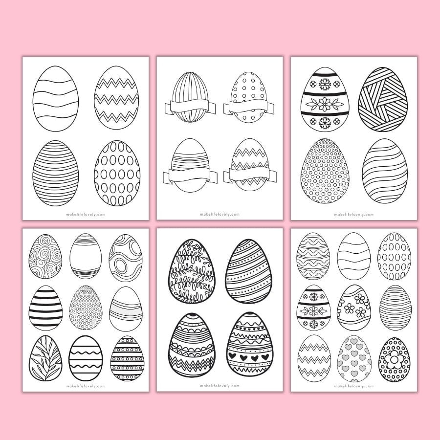 32 FREE Easter Egg Printable Pages Make Life Lovely Worksheets Library