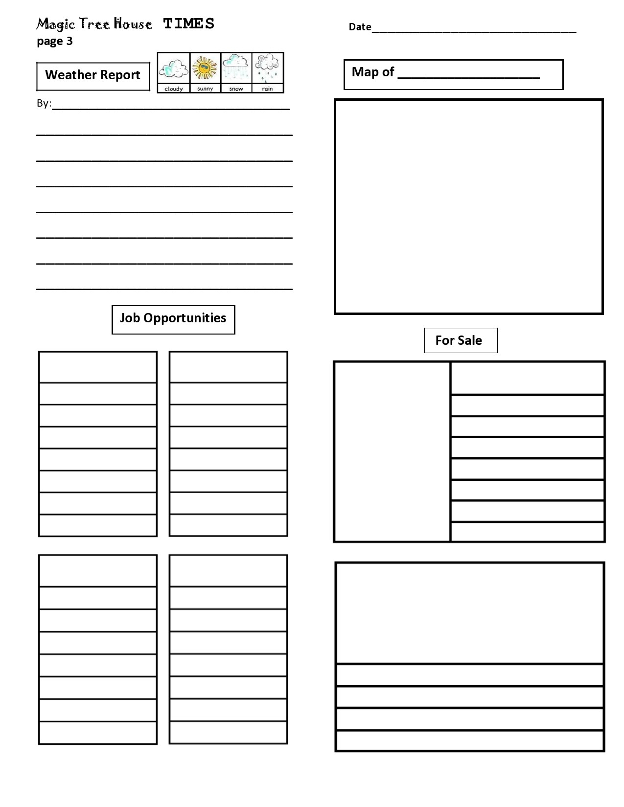 Newspaper Template Printable