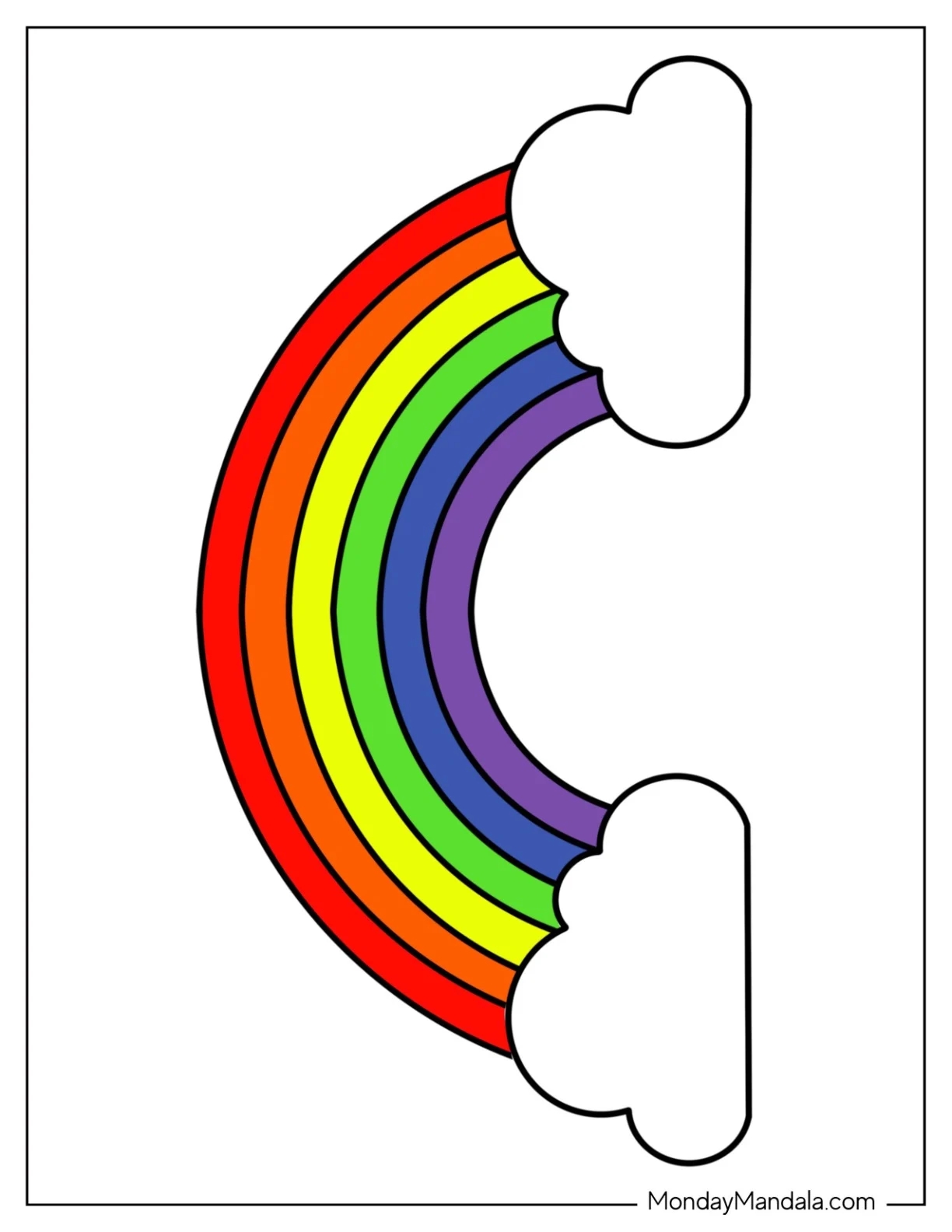 Rainbow Template Free Printable