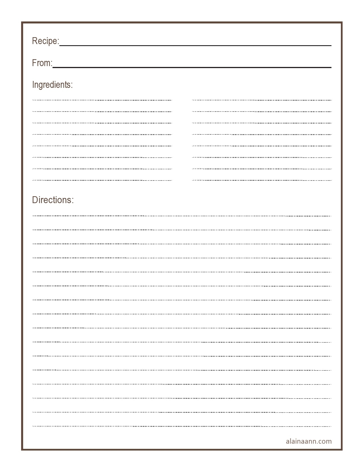 47 Free Recipe Card Templates Word Google Docs TemplateArchive