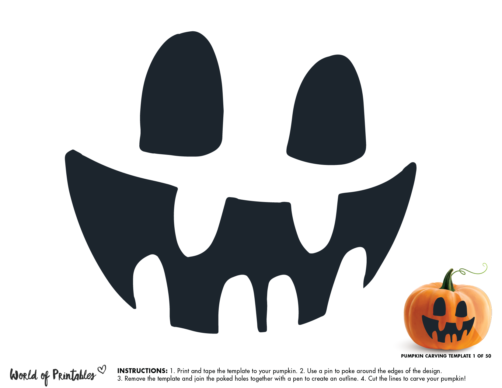Free Printable Pumpkin Carving Template
