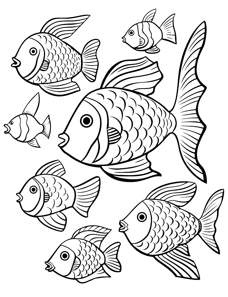 50 Fish Coloring Pages Free Printable Sheets Worksheets Library