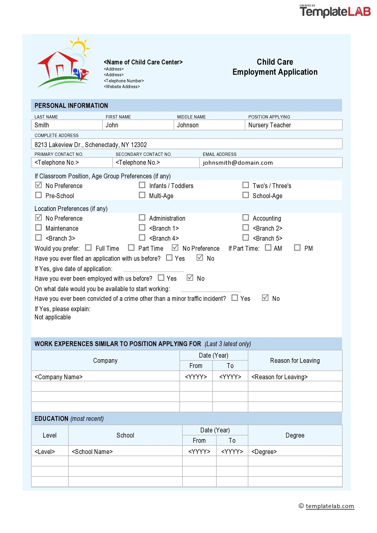 50 Free Employment Job Application Form Templates Printable TemplateLab