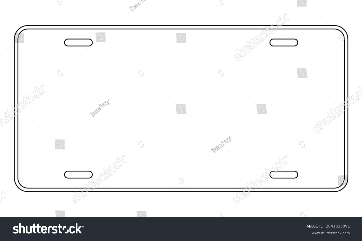 540 License Plate Blank Stock Vectors And Vector Art Shutterstock