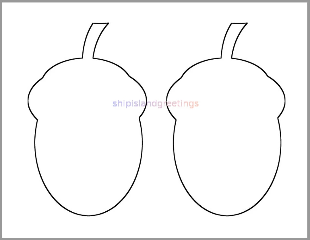 6 5 Inch Printable Acorn Template large Acorn Cutout baby Shower Advice Cards fall Wedding Decor classroom Decor kids Craft Projects Etsy UK