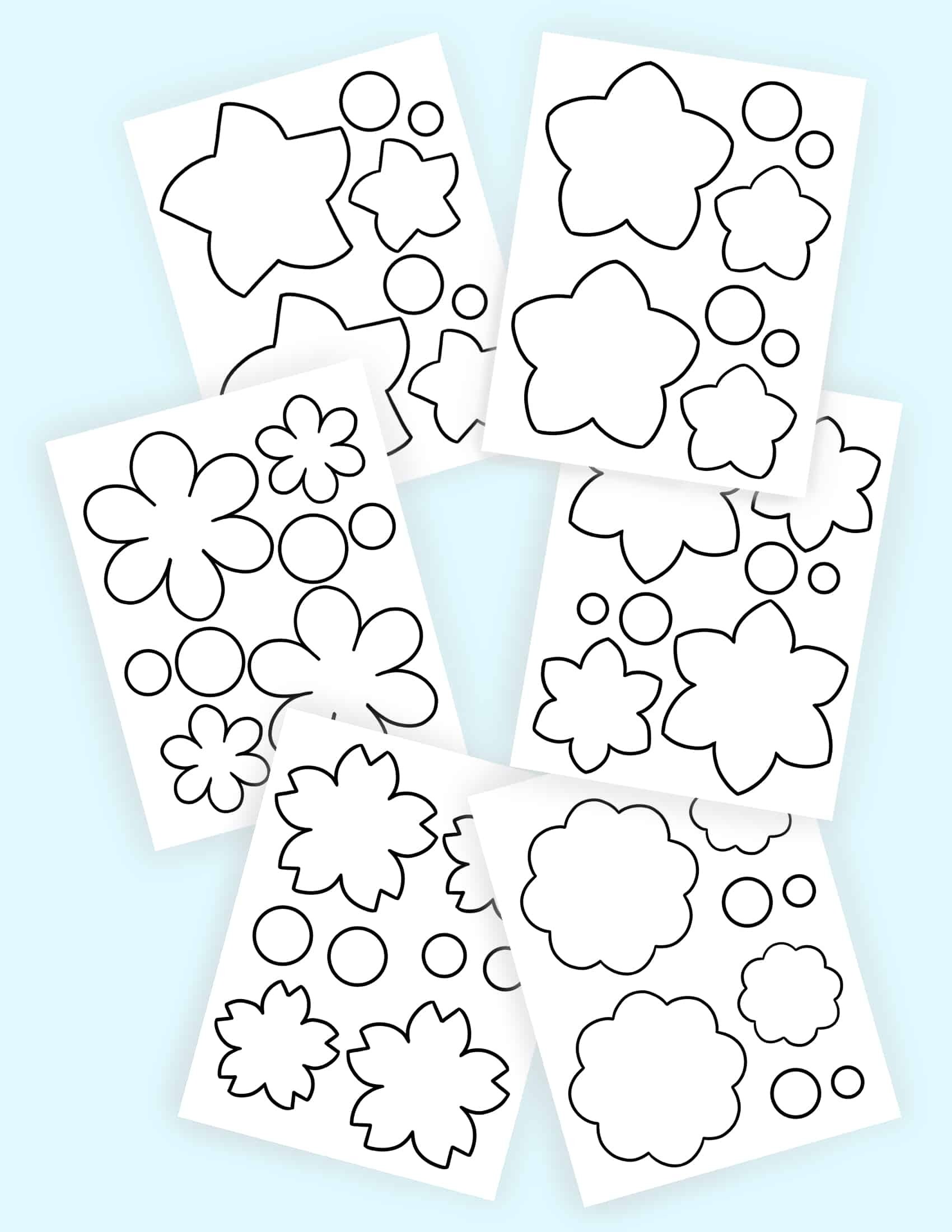 6 Free Printable Flower Templates