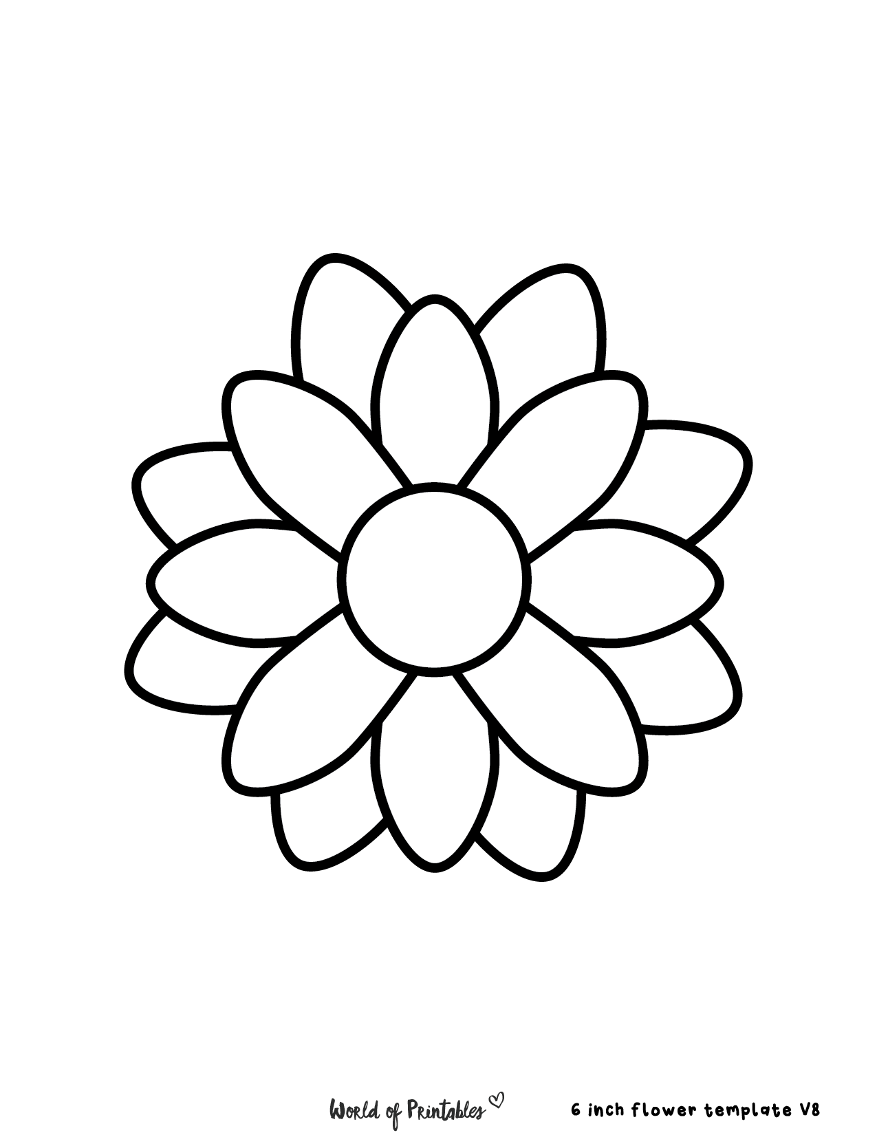 Free Printable Flower Template