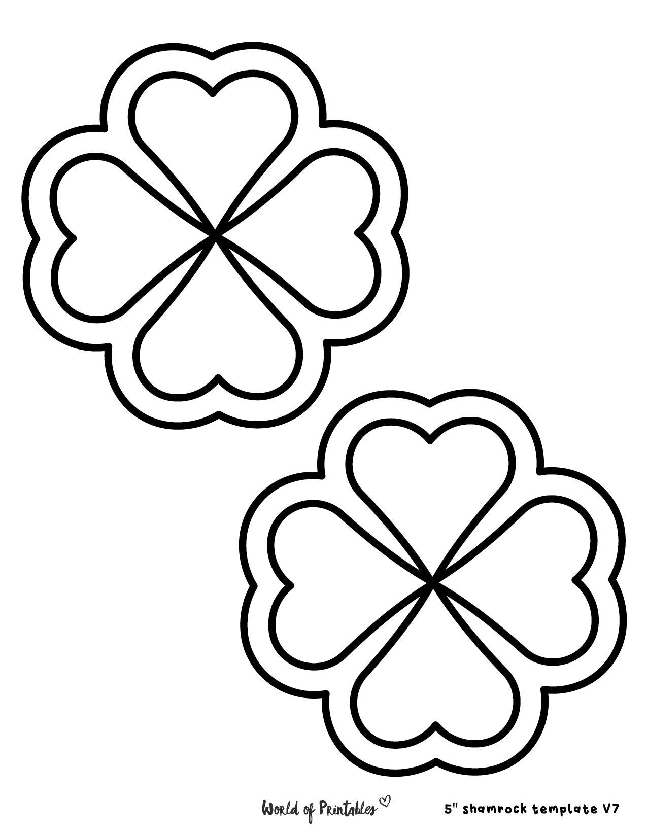 60 Best Shamrock Templates World Of Printables