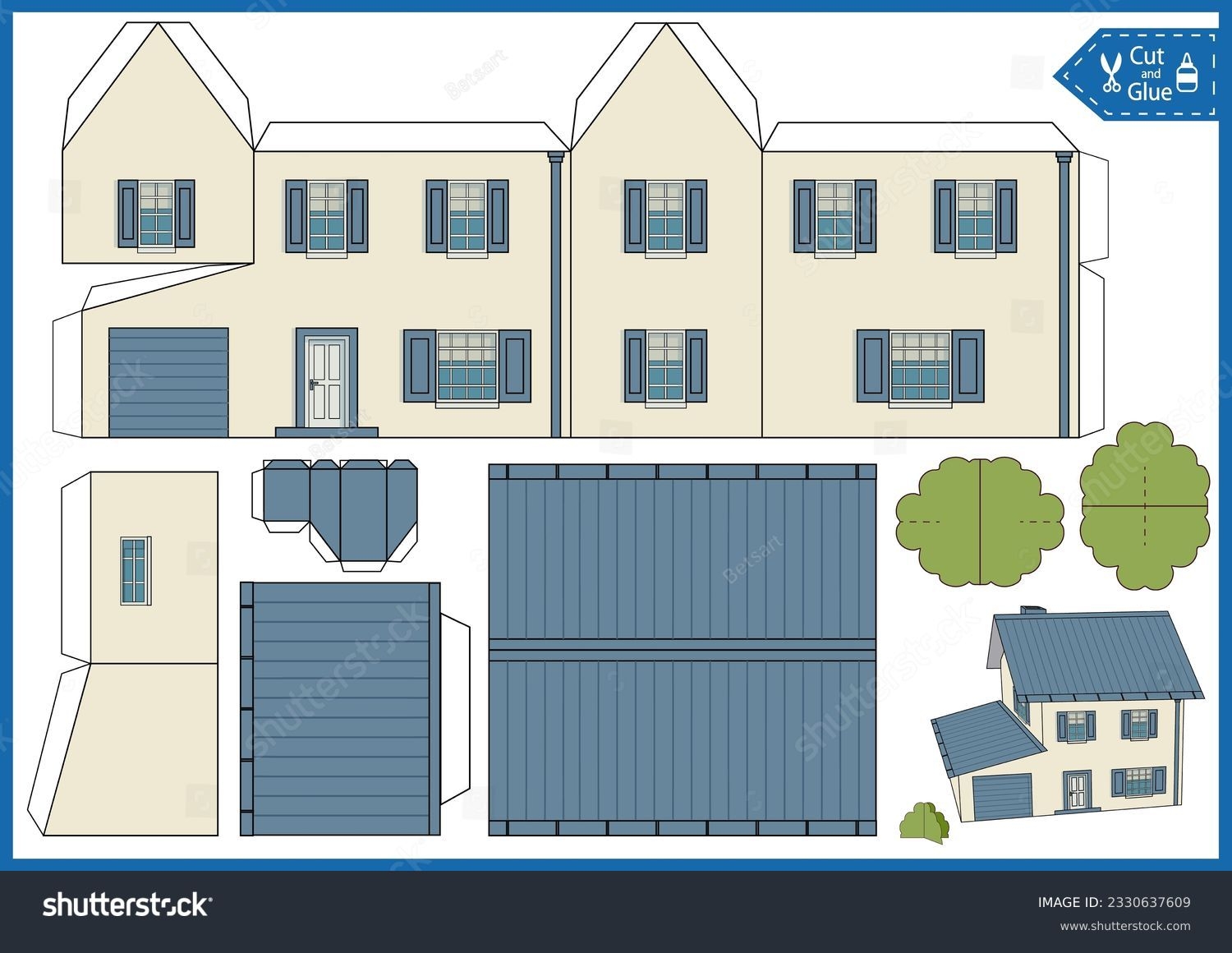 66 Thousand Paper House Template Royalty Free Images Stock Photos Pictures Shutterstock