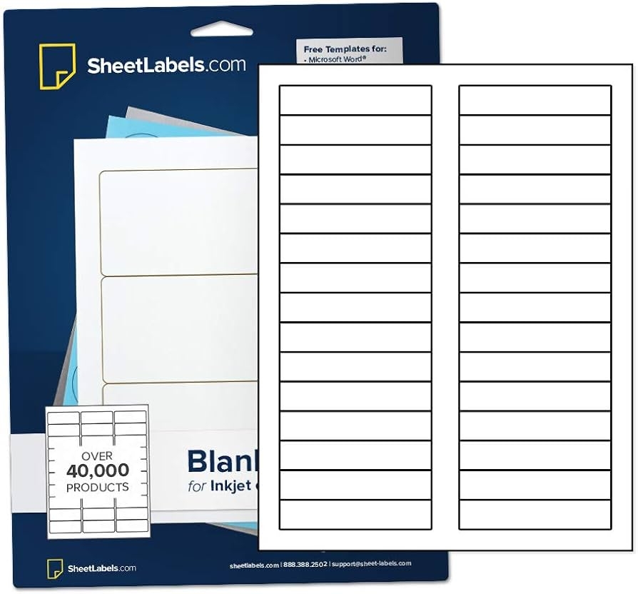 Amazon File Folder Labels Permanent Adhesive 2 3 X 3 7 16 Laser Or Inkjet Printable 750 Labels 25 Sheets Office Products