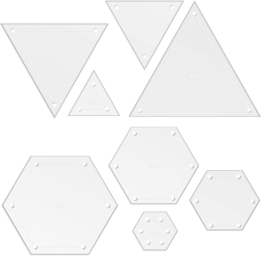 Full Page Free Printable Hexagon Template For Quilting