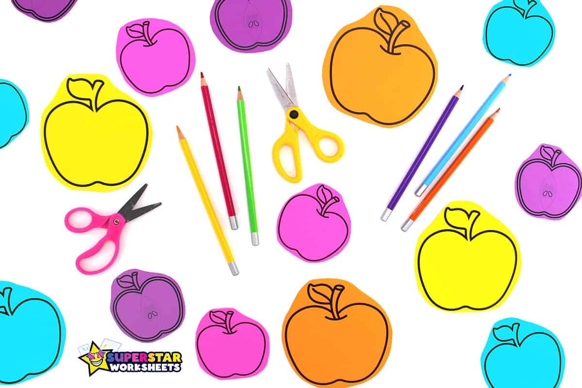 Apple Template Free Printables Superstar Worksheets