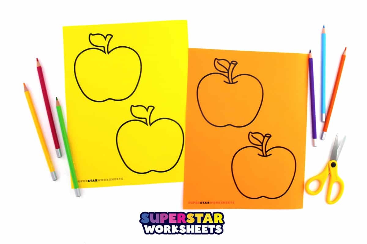 Apple Template Free Printables Superstar Worksheets