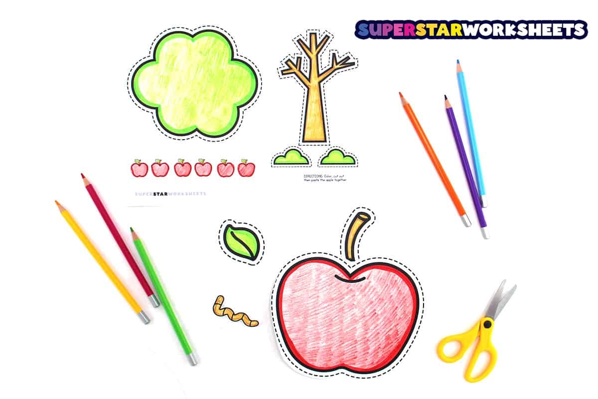 Apple Template Free Printables Superstar Worksheets