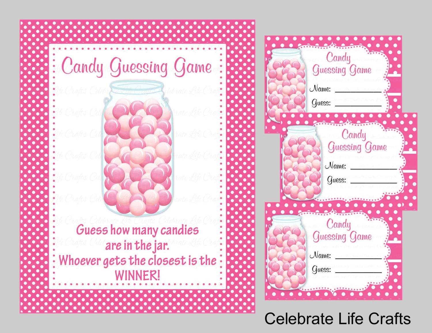 Free Printable Candy Jar Guessing Game Template