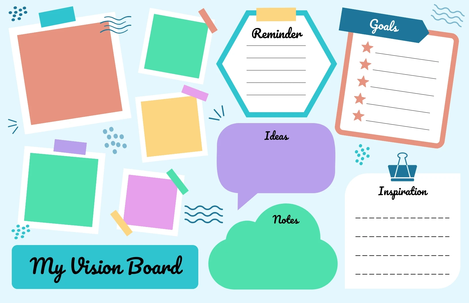 Free Printable Vision Board Template