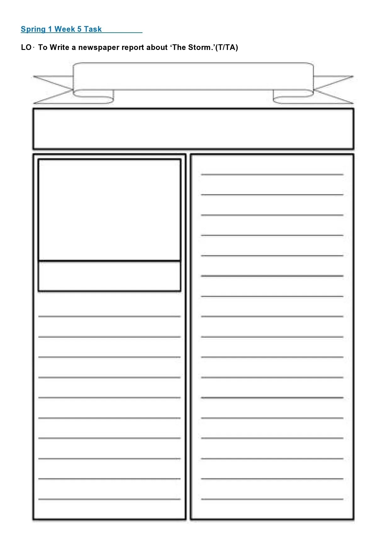 Blank Newspaper Template Printable