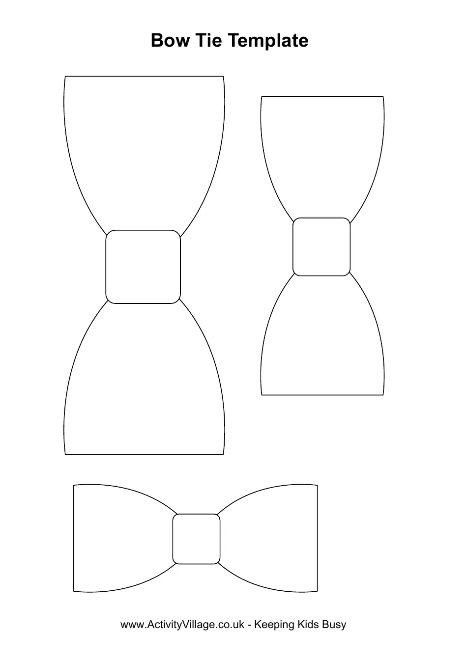 Bow Tie Template Download Printable PDF Templateroller