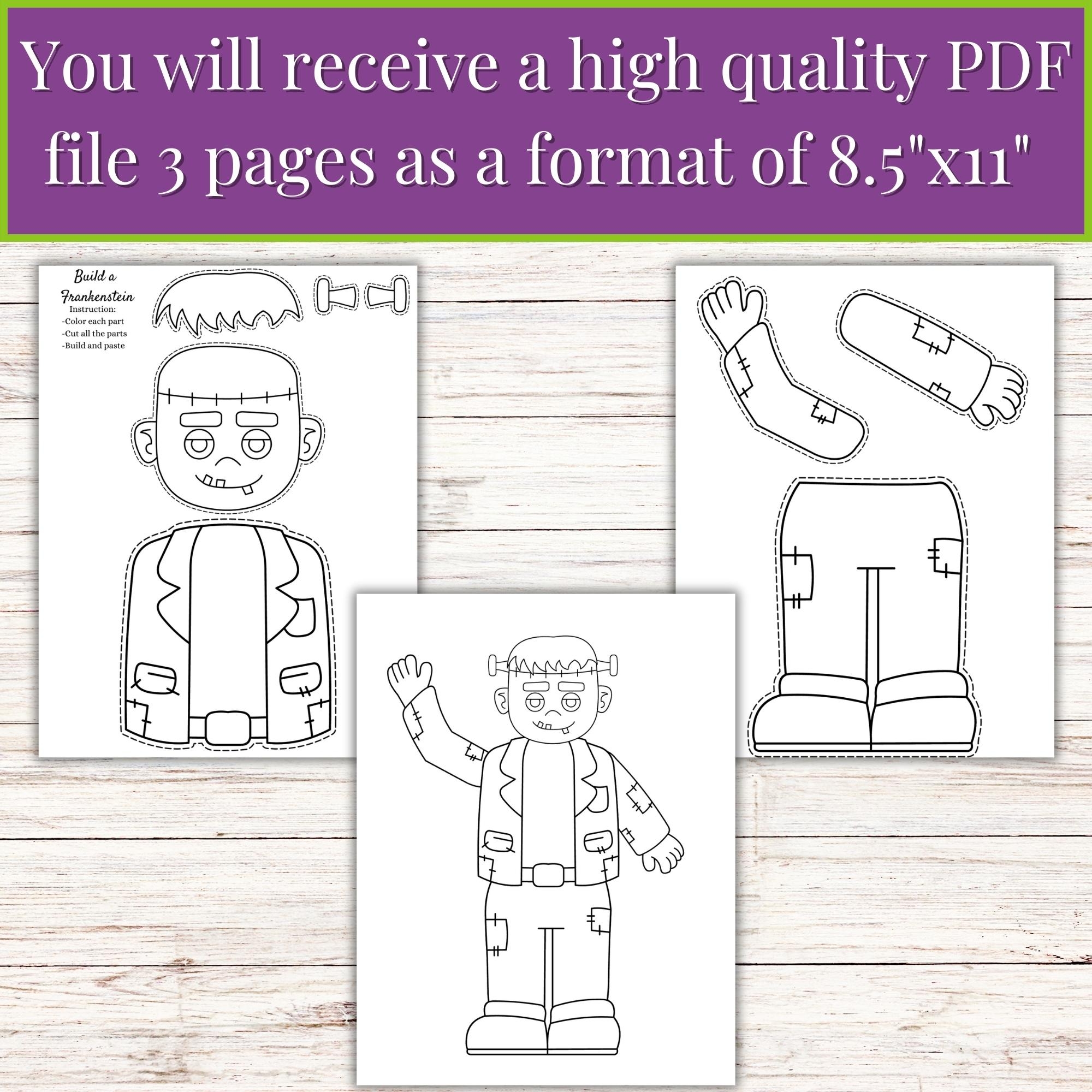 Free Printable Frankenstein Template