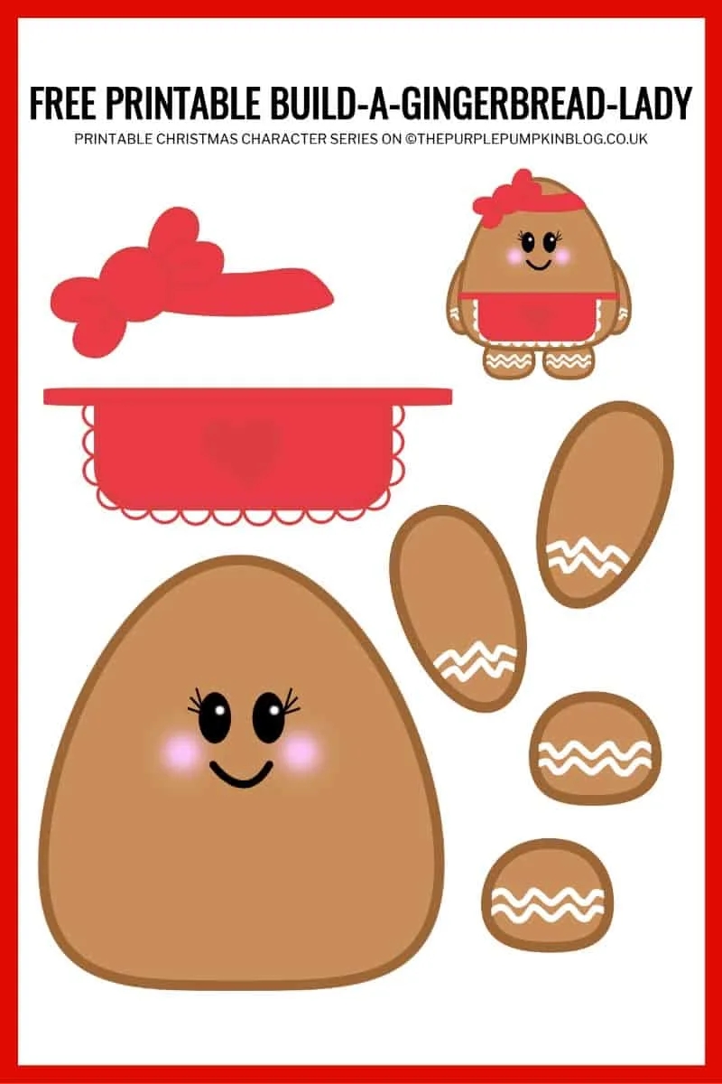 Build A Gingerbread Lady Printable Free Gingerbread Lady Template
