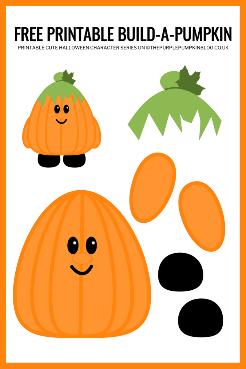 Build a Pumpkin Free Printable Halloween Paper Craft For Kids Worksheets Library