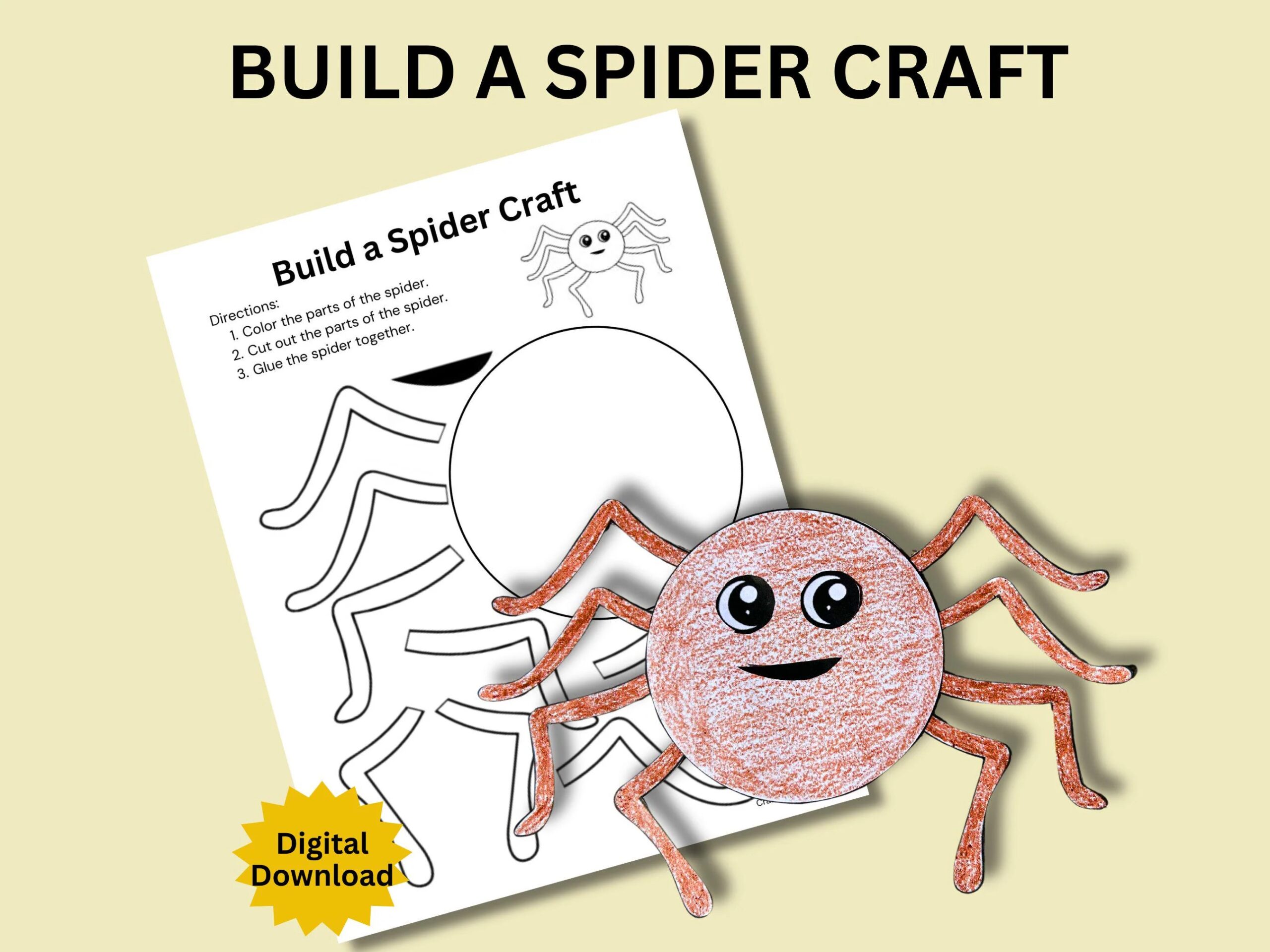Free Printable Spider Craft Template