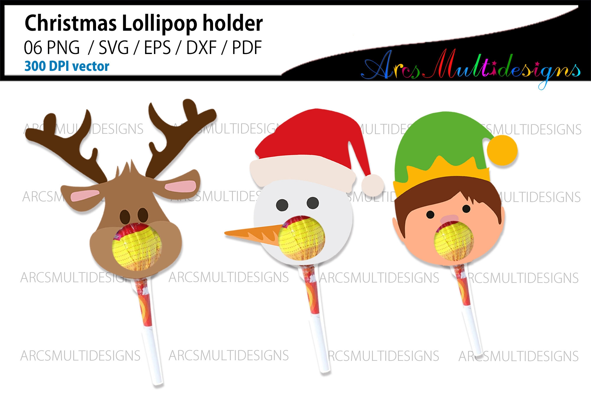Christmas Lollipop Holder Template By ArcsMultidesignsShop TheHungryJPEG