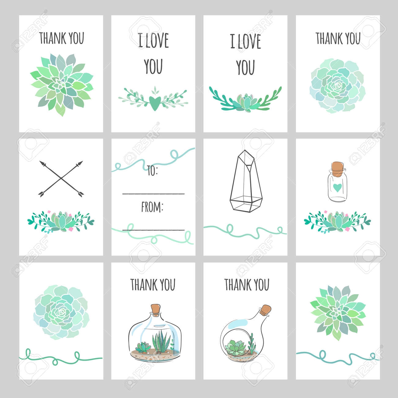 Collection Of Vector Printable Gift Tags And Labels With Succulents Royalty Free SVG Cliparts Vectors And Stock Illustration Image 69773999 