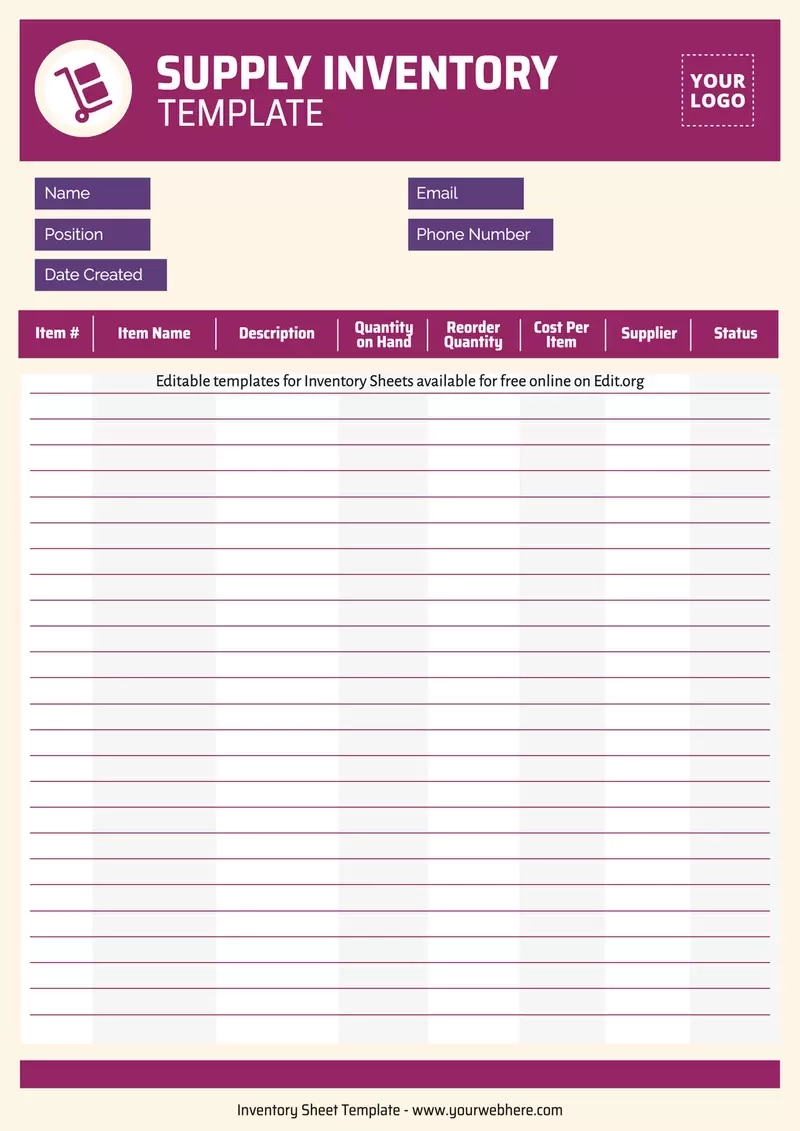Create Free Inventory Tracking Spreadsheets