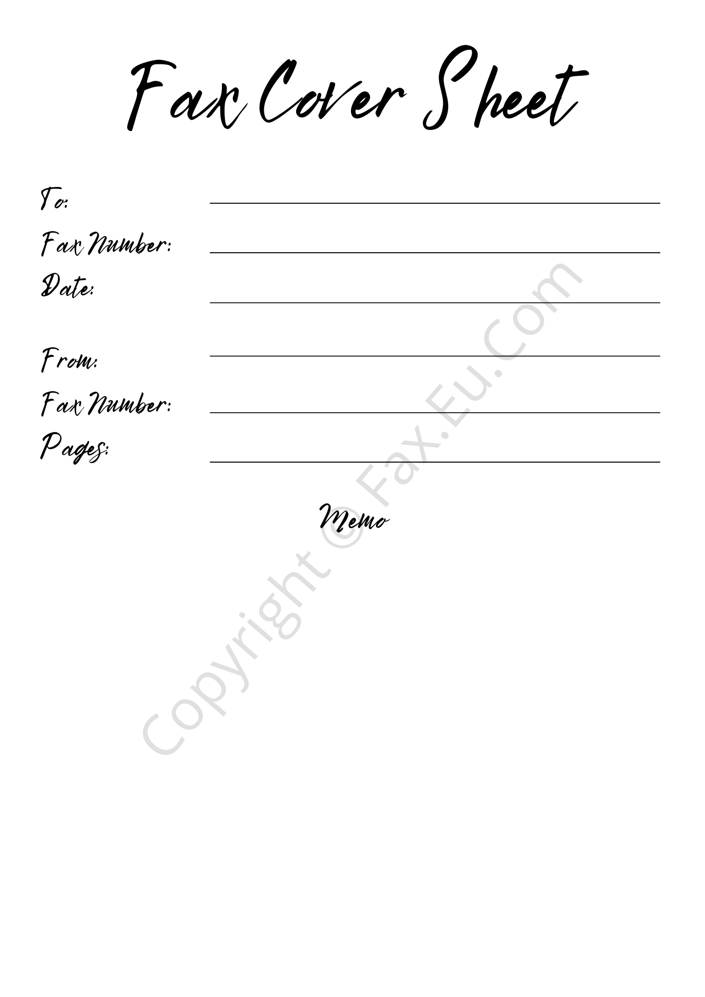 Free Printable Fax Cover Sheet Template Word
