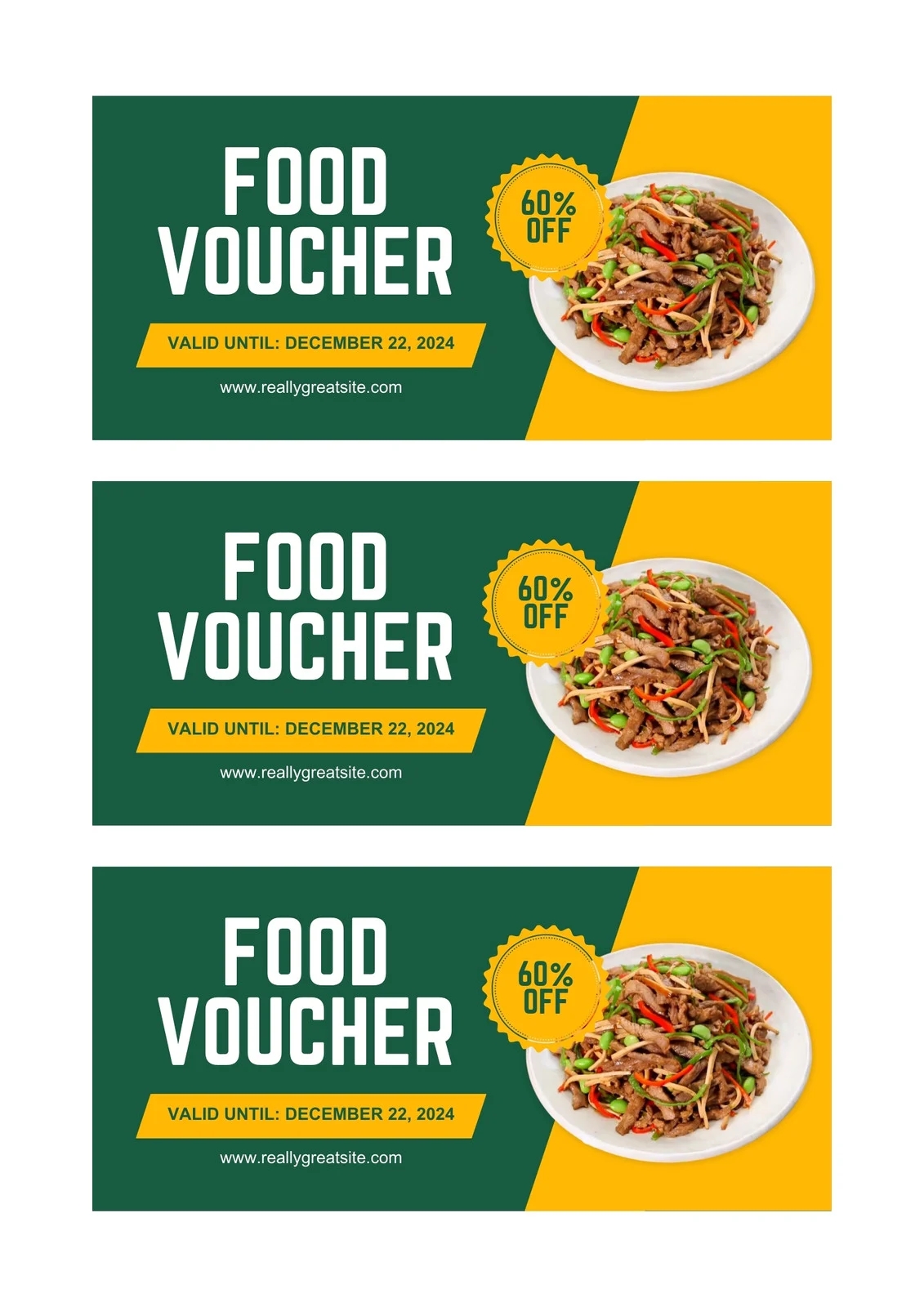 Free Printable Food Voucher Template