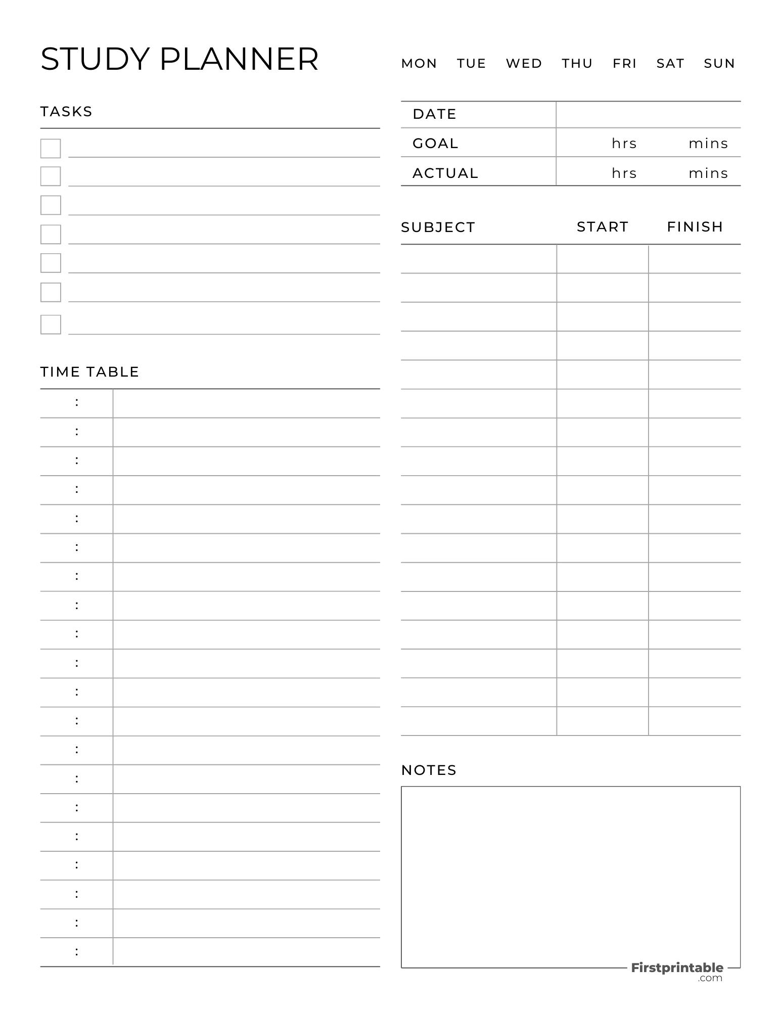 Daily Planner Templates 45 Free PDF Printables