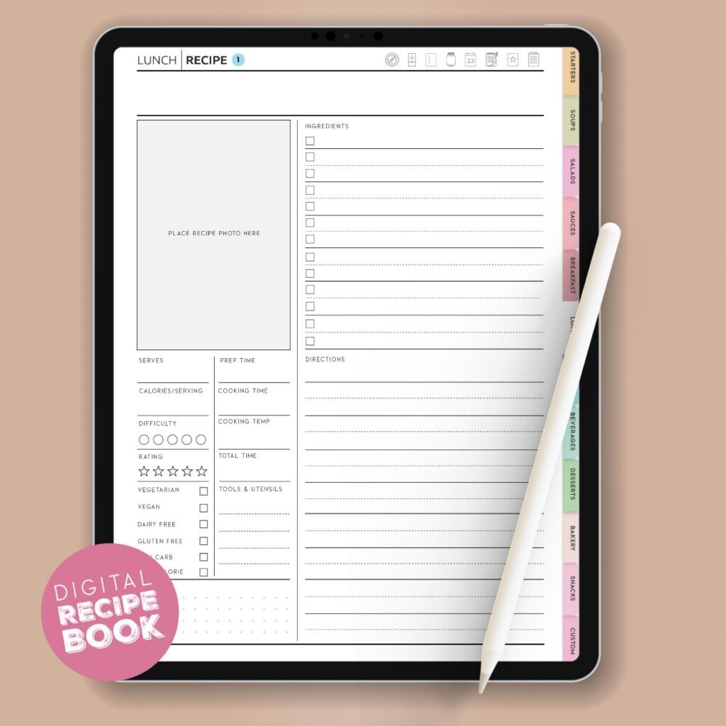 Free Recipe Book Templates Printable