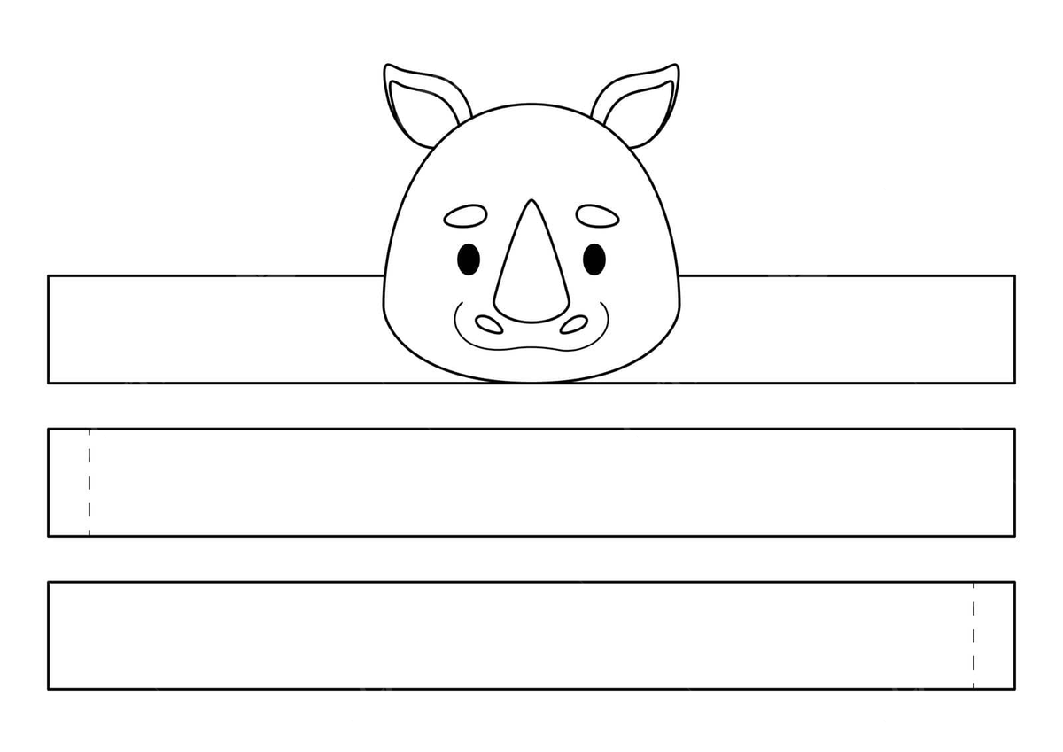 Diy Rhino Paper Crown Template For Parties Childhood Girl Festival Vector Crown Drawing Girl Drawing Crow Drawing PNG And Vector With Transparent Background For Free Download