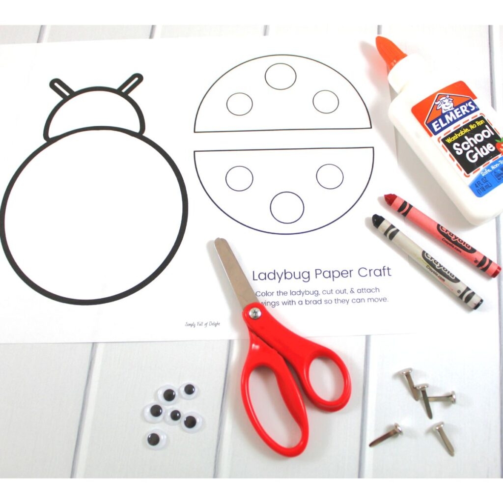 Easy Paper Ladybug Craft For Kids Free Printable Simply Full Of Delight