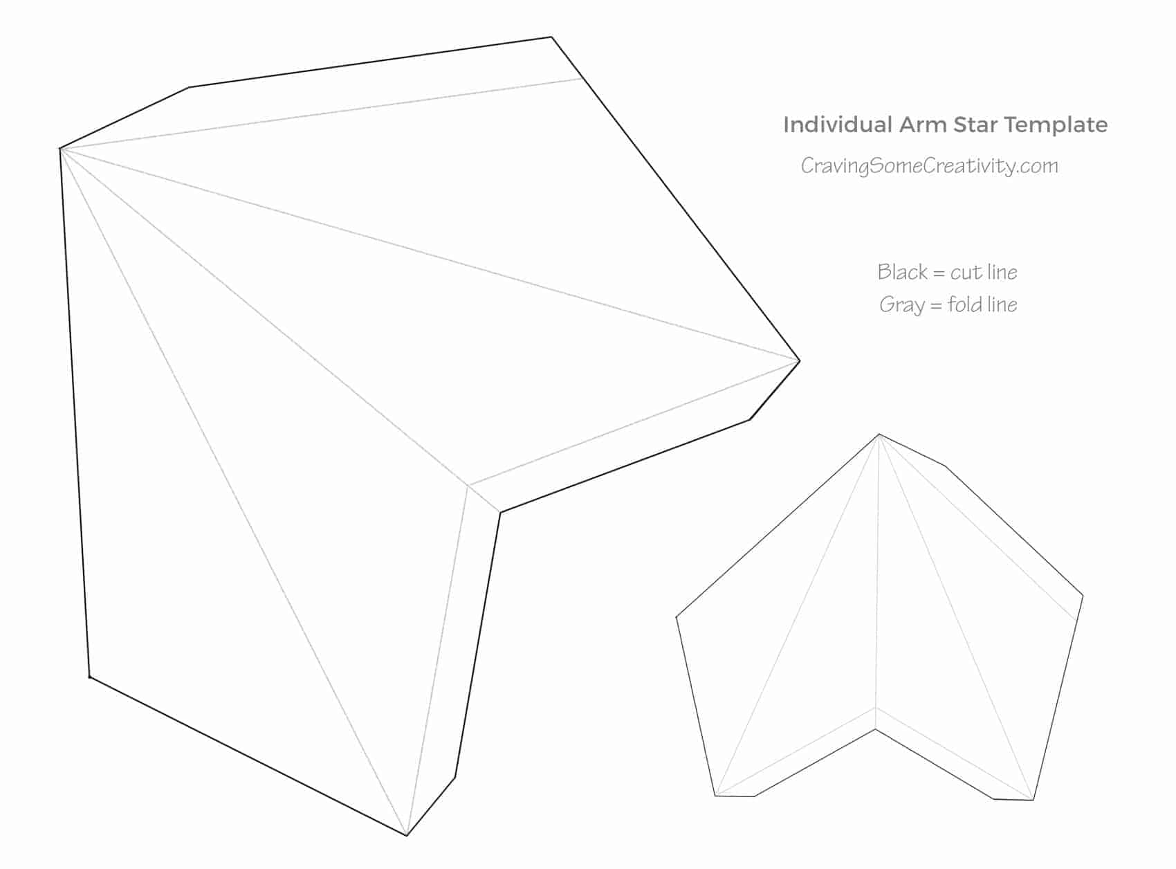Easy Step By Step 3D Star Tutorial U0026 Template Craving Some Creativity