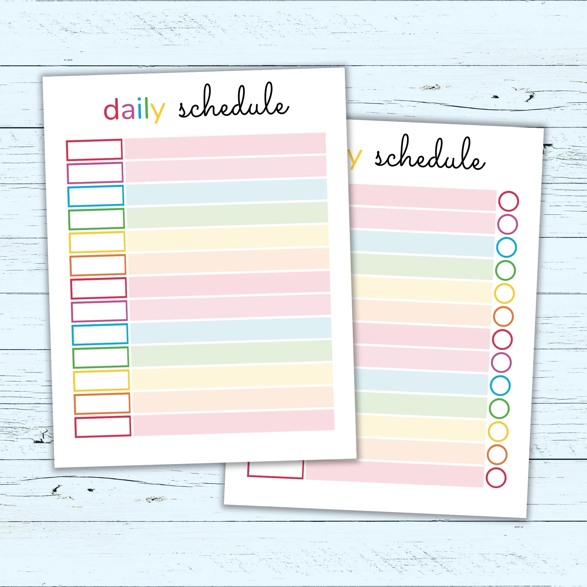 Free Daily Schedule Template Printable