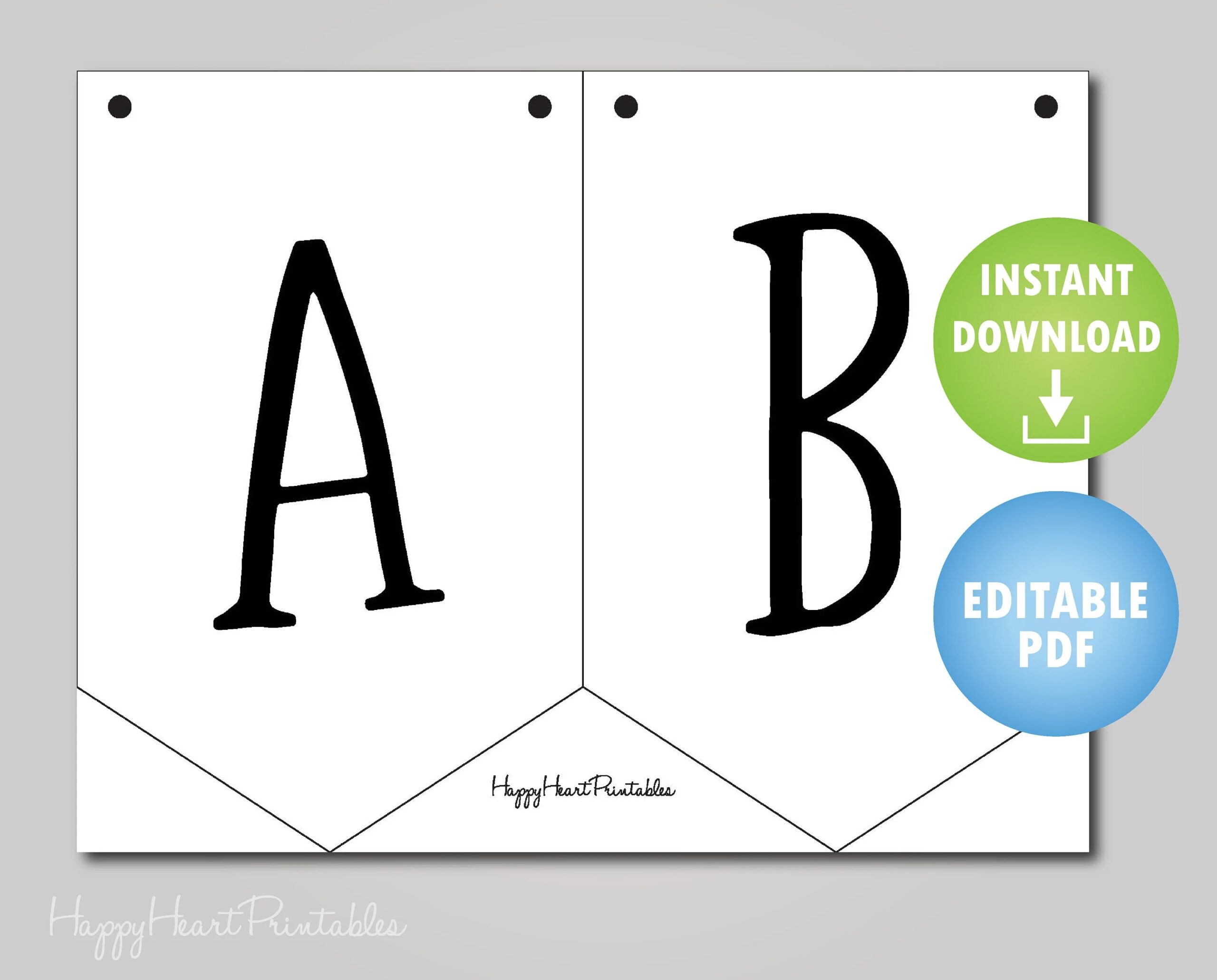 Editable Pennant Banner Pattern Printable Banner Template Etsy