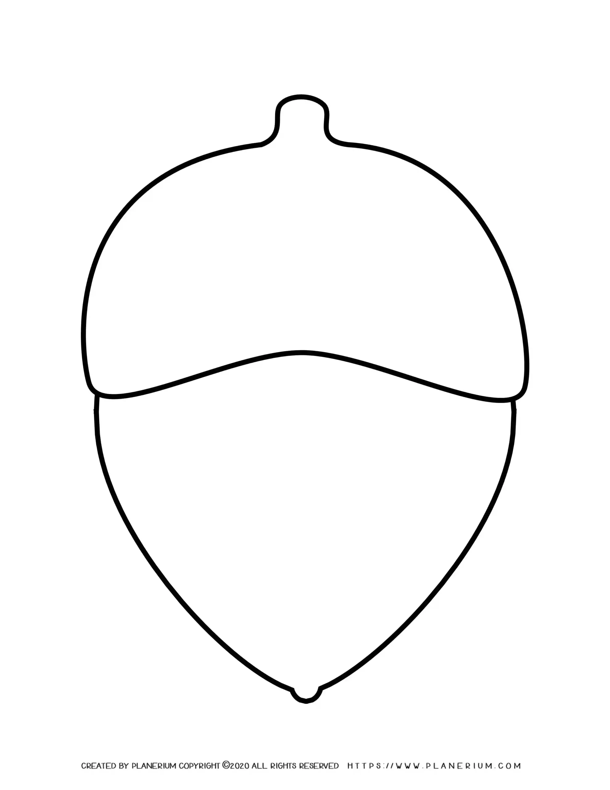 Fall Season Coloring Page Acorn Planerium