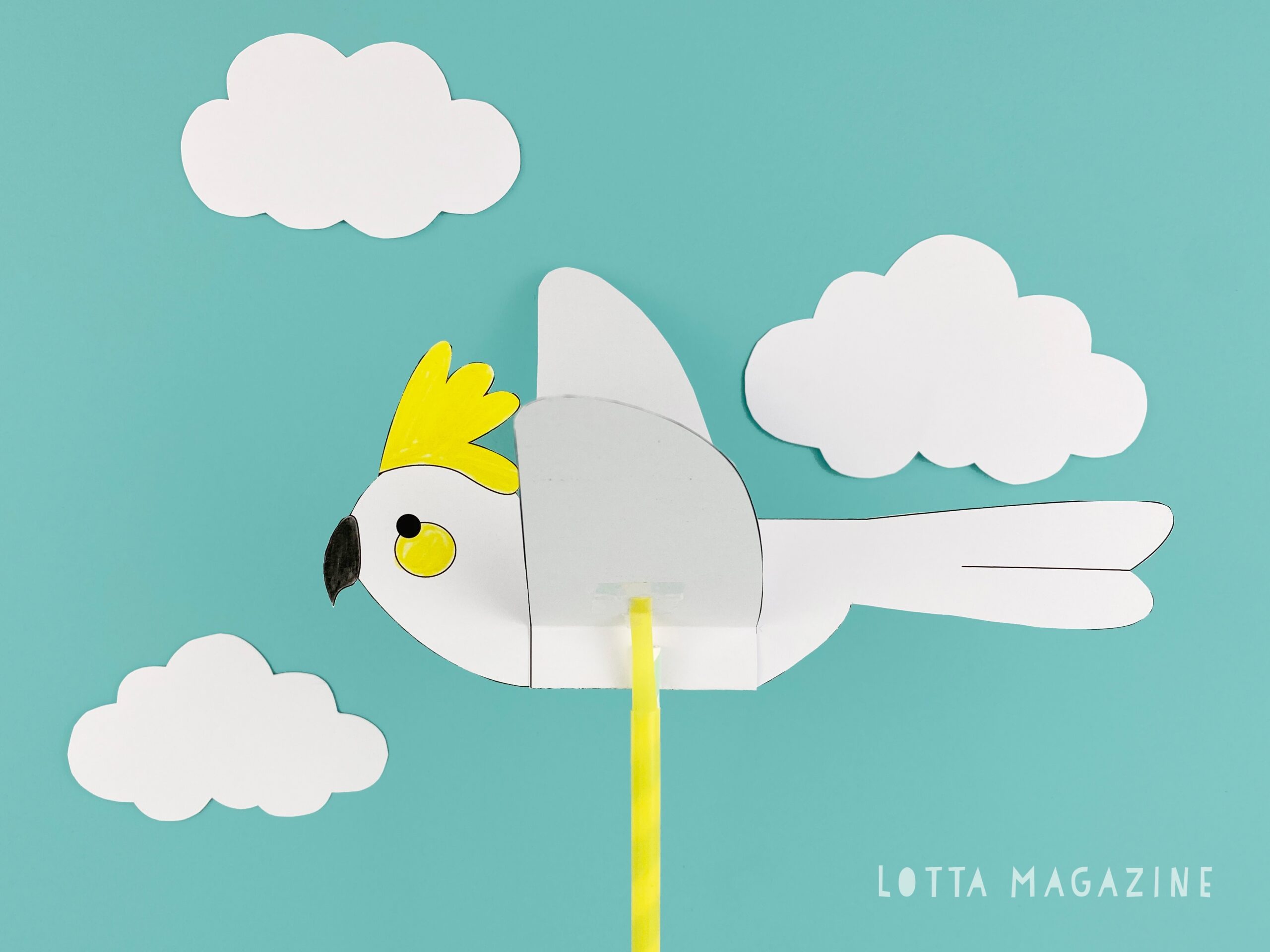 Free Printable Flying Bird Template