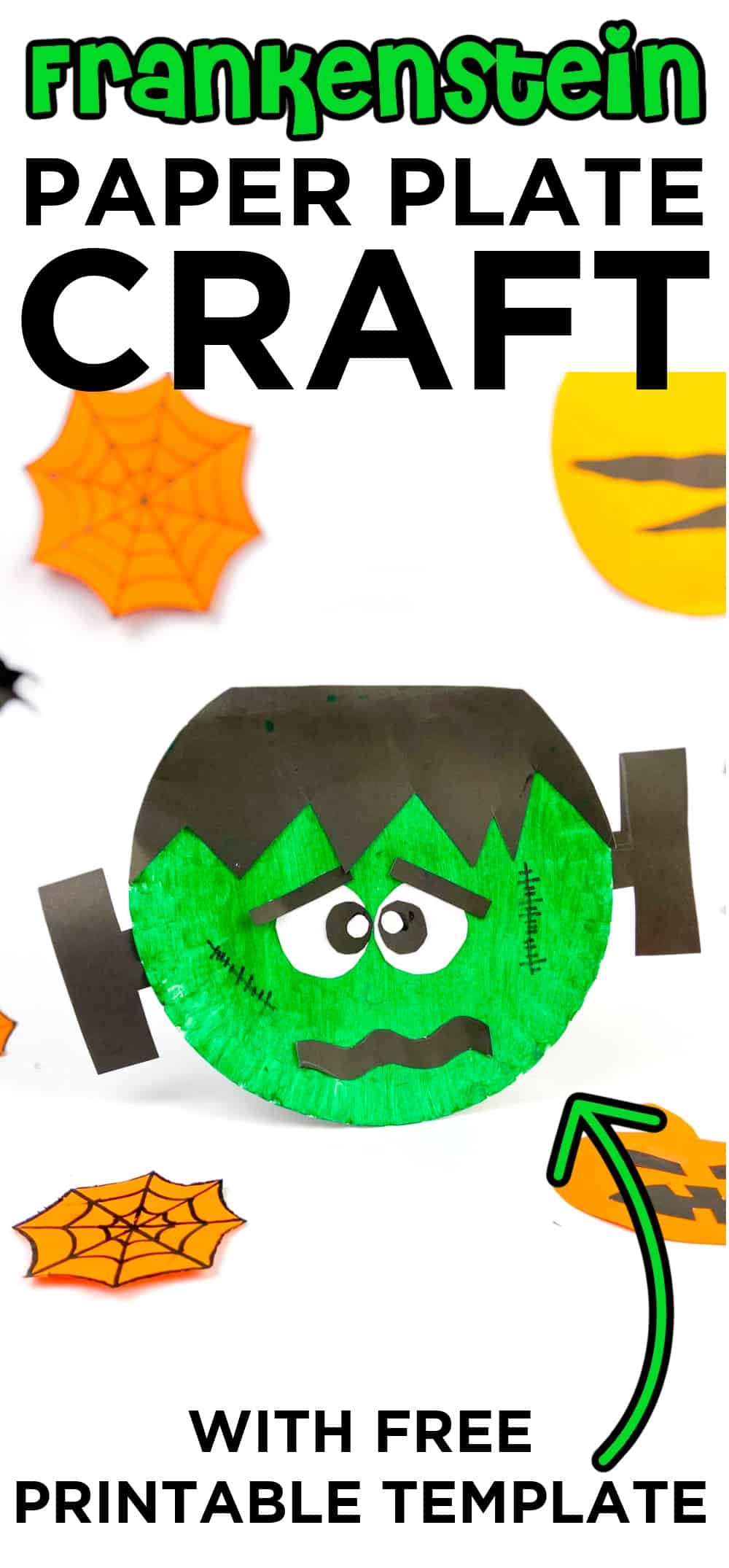 Frankenstein Paper Plate Craft Made With HAPPY