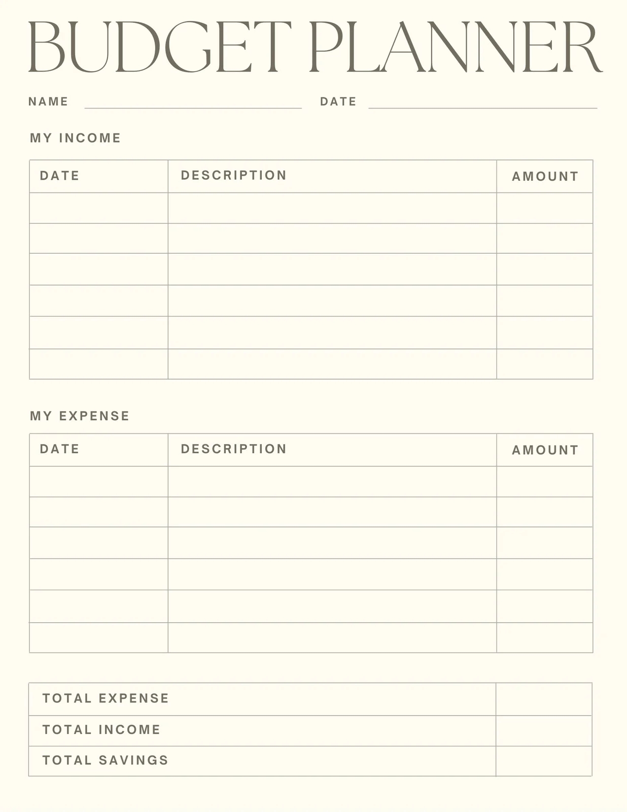 Free And Customizable Budget Templates