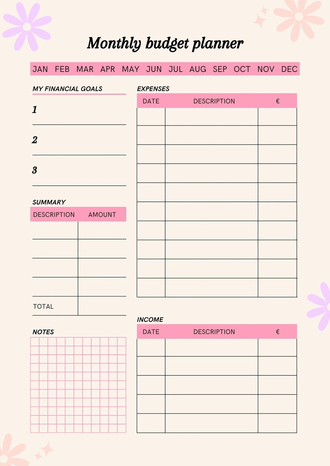 Free And Customizable Budget Templates