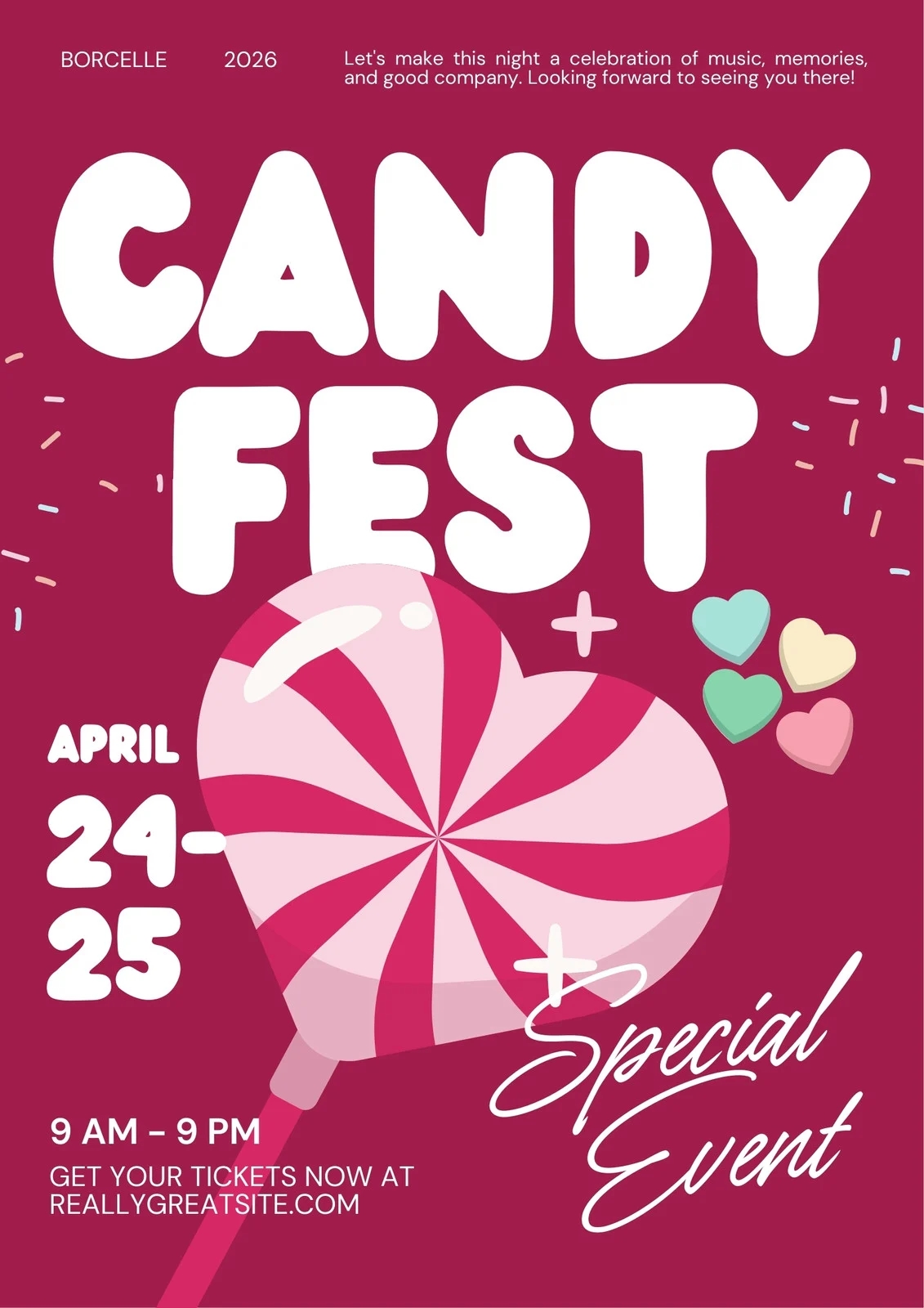 Free And Customizable Candy Templates