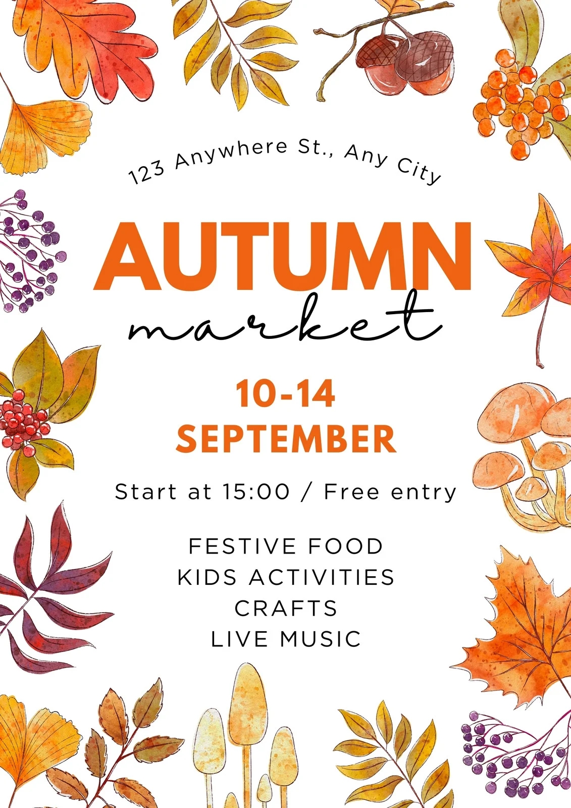 Free And Customizable Fall Templates