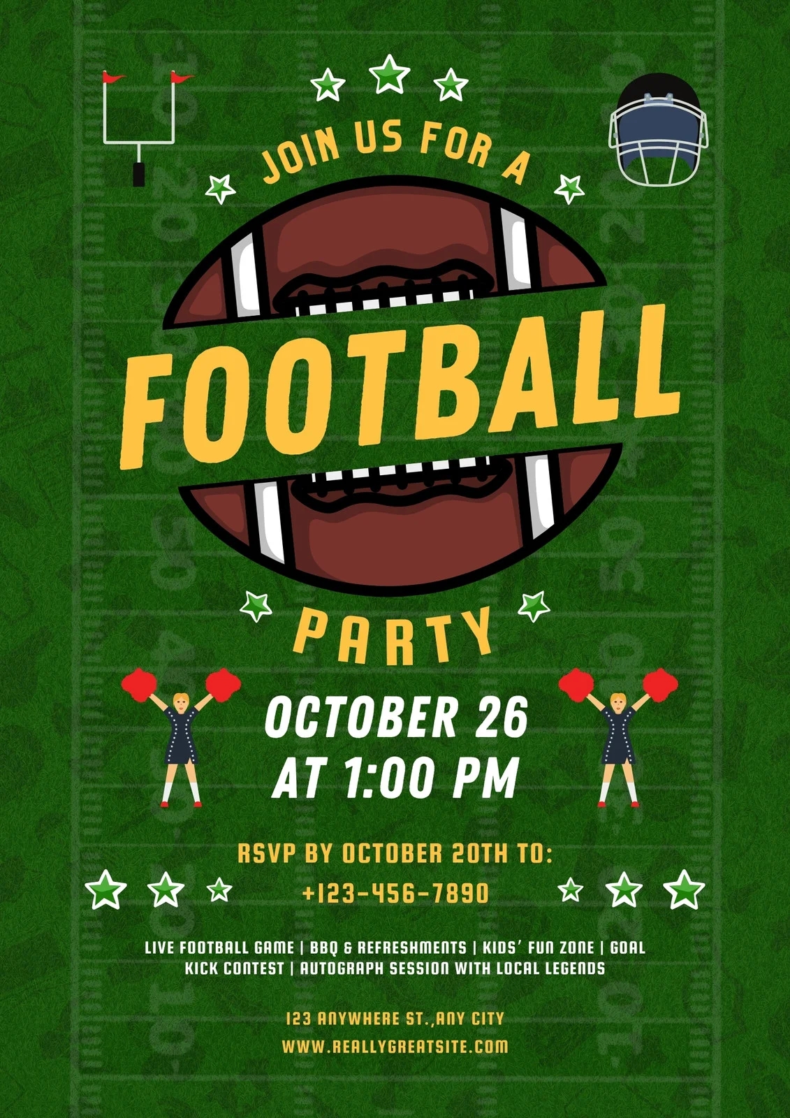 Free Printable Super Bowl Party Invitations Templates Free