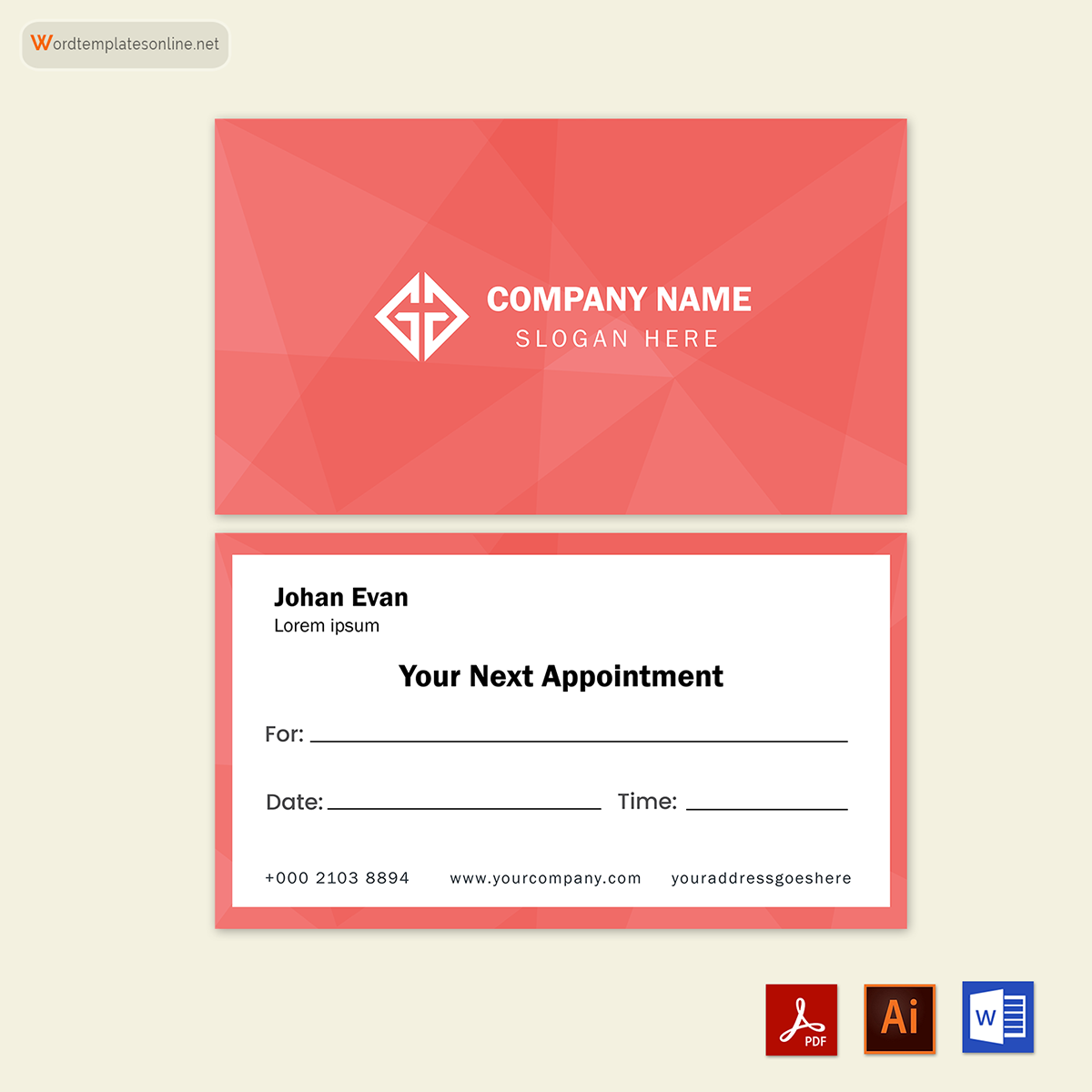 Free Printable Printable Appointment Card Template